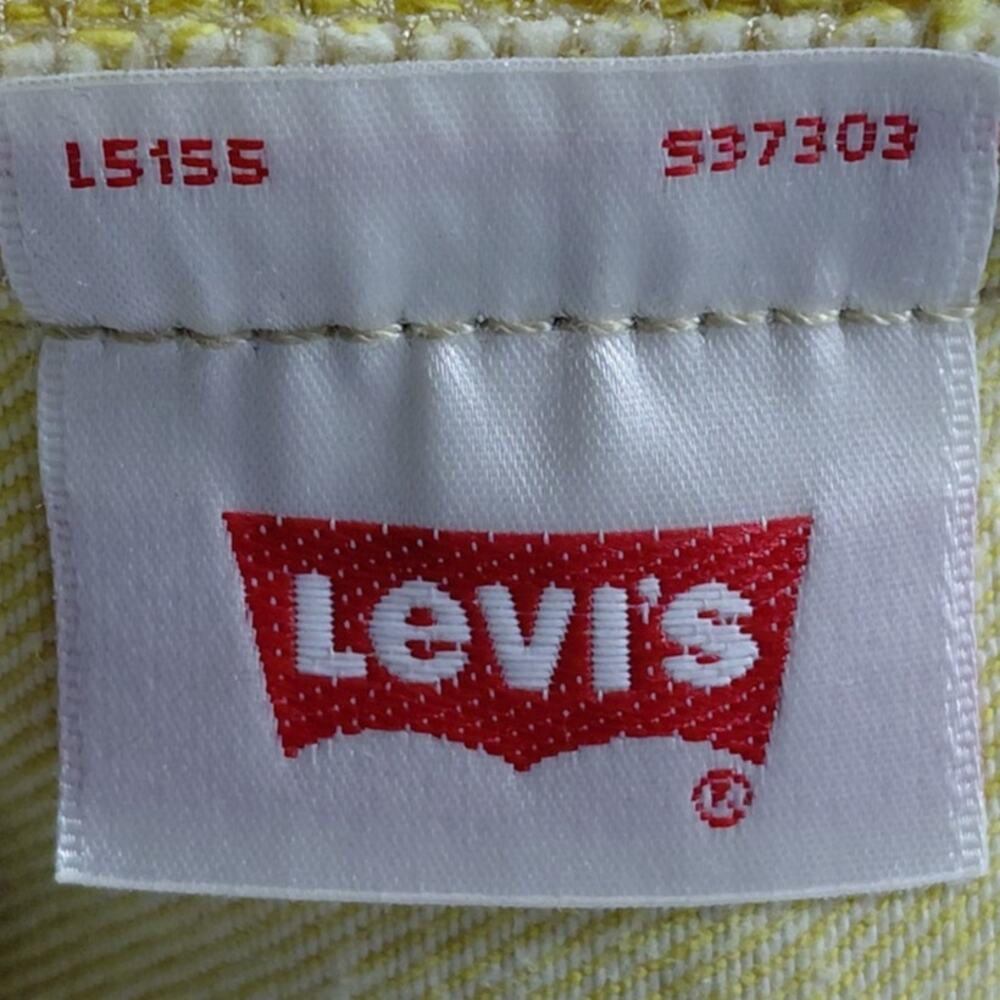 Levi's 501 Yellow Straight Leg Classic Fit Jeans Men Size W38 L32 - Picture 8 of 16